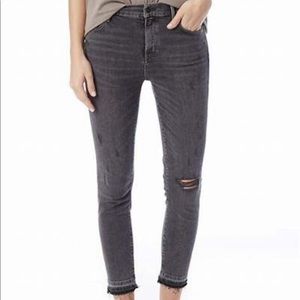 Agolde distressed gray jeans